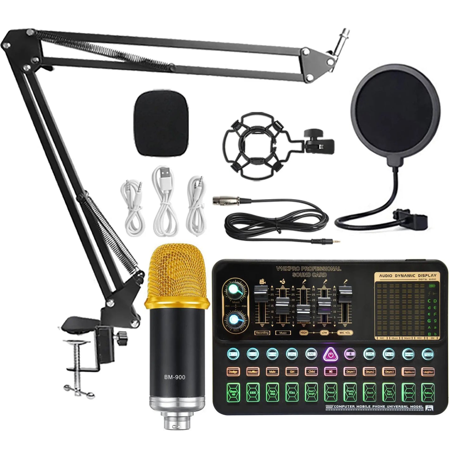 Singing Live Sound Card (Professional Condenser Microphone)