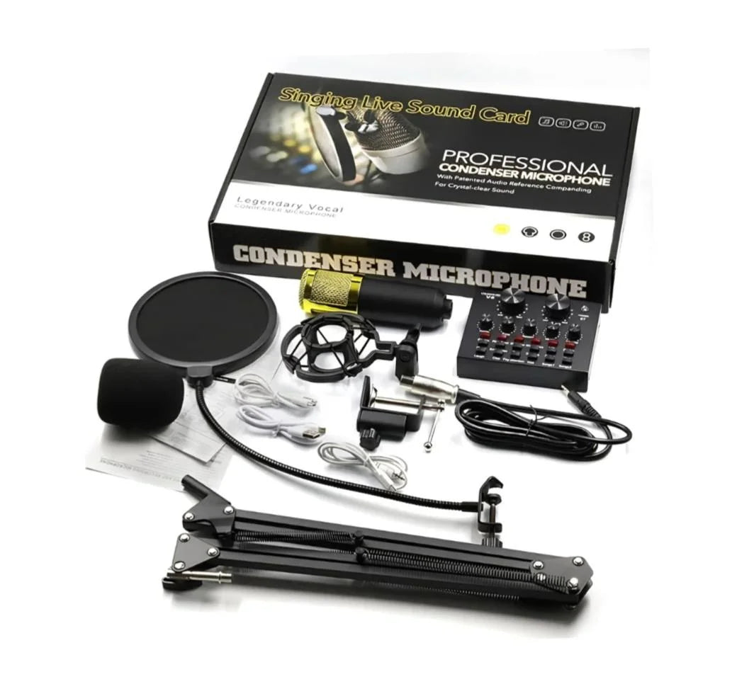 Singing Live Sound Card (Professional Condenser Microphone)